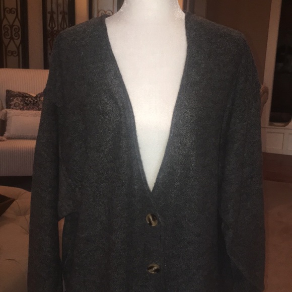 The Ultimate Grandpa Button Cardigan Charcoal - Picture 10 of 12